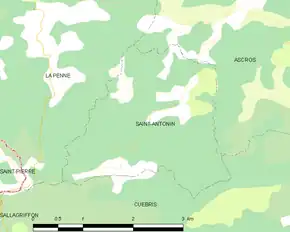 Poziția localității Saint-Antonin