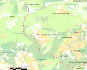 Poziția localității Saint-Cézaire-sur-Siagne