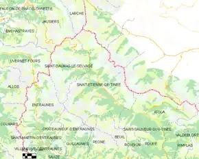 Poziția localității Saint-Étienne-de-Tinée