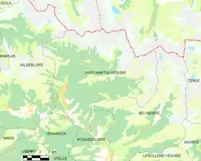 Poziția localității Saint-Martin-Vésubie