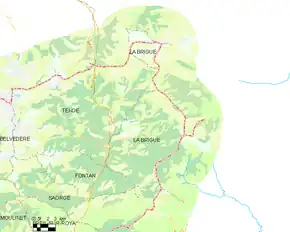 Poziția localității La Brigue