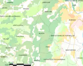 Poziția localității Ailhon