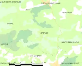 Poziția localității Asperjoc