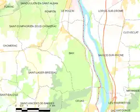 Poziția localității Baix