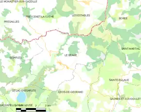 Poziția localității Le Béage