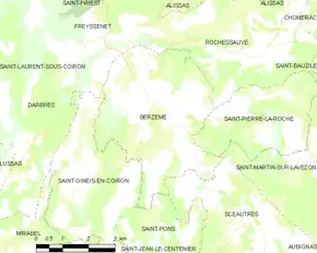 Poziția localității Berzème