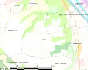 Poziția localității Bogy