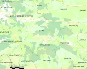 Poziția localității Borne