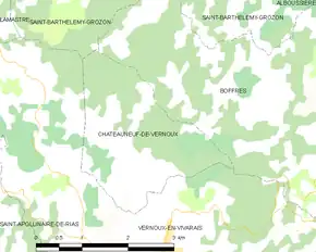 Poziția localității Châteauneuf-de-Vernoux