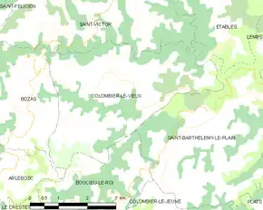 Poziția localității Colombier-le-Vieux