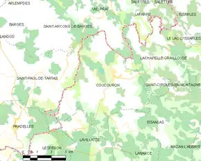 Poziția localității Coucouron