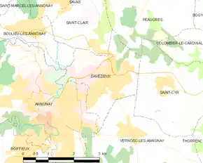 Poziția localității Davézieux
