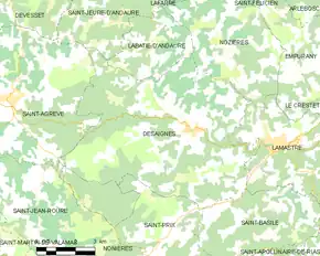 Poziția localității Désaignes