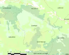 Poziția localității Dompnac