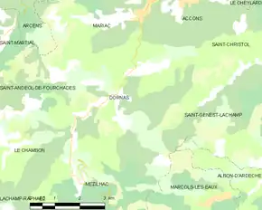 Poziția localității Dornas