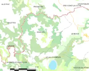 Poziția localității Issarlès