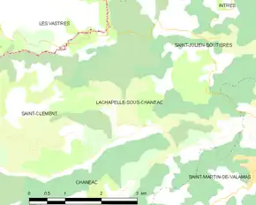 Poziția localității Lachapelle-sous-Chanéac