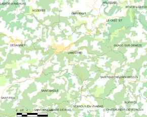 Poziția localității Lamastre