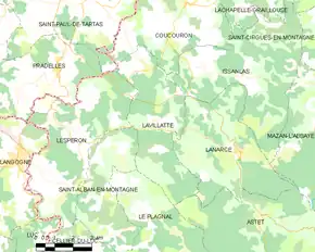 Poziția localității Lavillatte