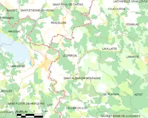 Poziția localității Lespéron