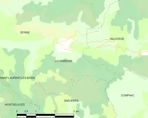 Poziția localității Loubaresse