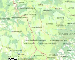 Poziția localității Montselgues