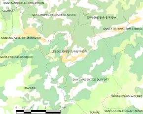 Poziția localității Les Ollières-sur-Eyrieux