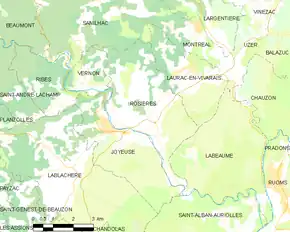 Poziția localității Rosières