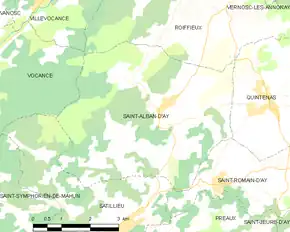 Poziția localității Saint-Alban-d'Ay