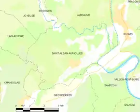 Poziția localității Saint-Alban-Auriolles