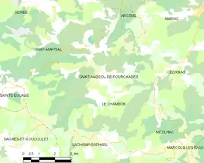 Poziția localității Saint-Andéol-de-Fourchades