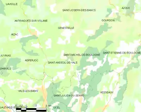 Poziția localității Saint-Andéol-de-Vals