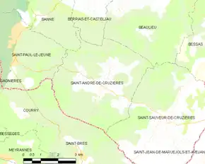 Poziția localității Saint-André-de-Cruzières