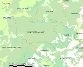 Poziția localității Saint-André-Lachamp