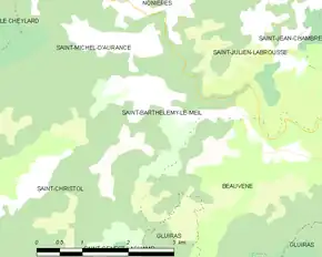 Poziția localității Saint-Barthélemy-le-Meil