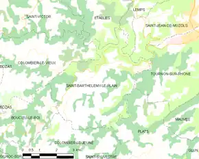 Poziția localității Saint-Barthélemy-le-Plain
