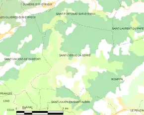 Poziția localității Saint-Cierge-la-Serre