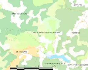 Poziția localității Saint-Cierge-sous-le-Cheylard