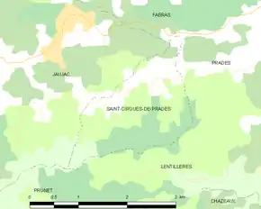 Poziția localității Saint-Cirgues-de-Prades