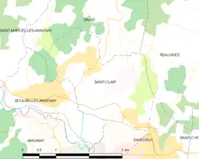 Poziția localității Saint-Clair