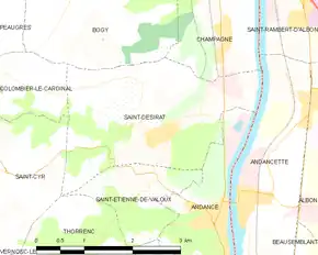 Poziția localității Saint-Désirat