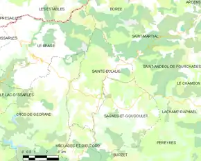 Poziția localității Sainte-Eulalie