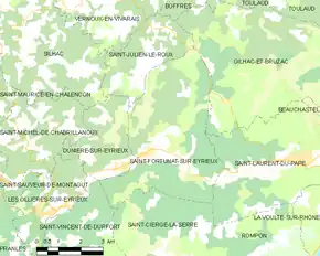 Poziția localității Saint-Fortunat-sur-Eyrieux
