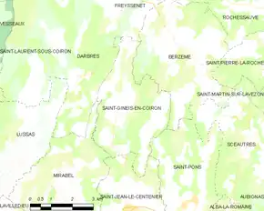 Poziția localității Saint-Gineis-en-Coiron