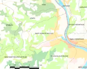 Poziția localității Saint-Jean-de-Muzols