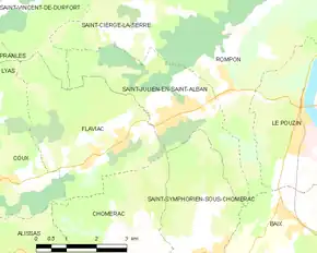 Poziția localității Saint-Julien-en-Saint-Alban