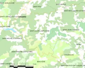 Poziția localității Saint-Julien-Labrousse