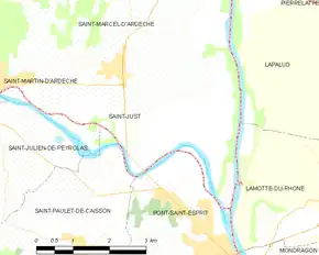 Poziția localității Saint-Just