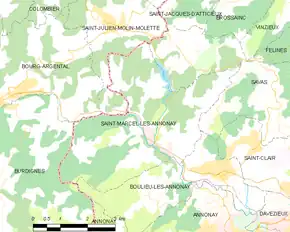 Poziția localității Saint-Marcel-lès-Annonay