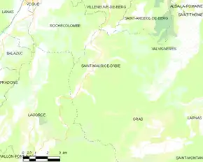 Poziția localității Saint-Maurice-d'Ibie